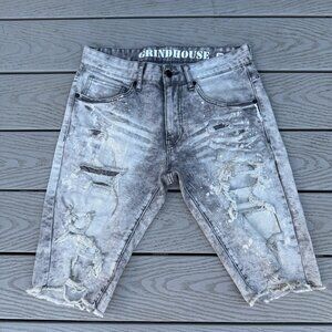 Grindhouse Denim Men's Shorts Size 30 Distressed Gray